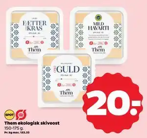 Netto Them økologisk skiveost tilbud