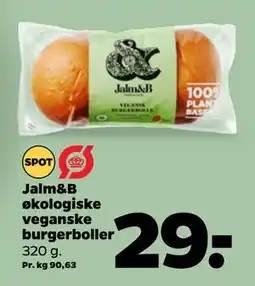 Netto Jalm&B økologiske veganske burgerboller tilbud