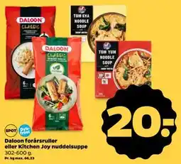 Netto Daloon forårsruller eller Kitchen Joy nuddelsuppe tilbud