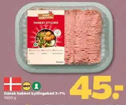 Netto Dansk hakket kyllingekød 3-7% tilbud