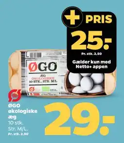 Netto ØGO økologiske æg tilbud