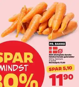 Netto ØGO økologiske danske håndsorterede gulerødder tilbud