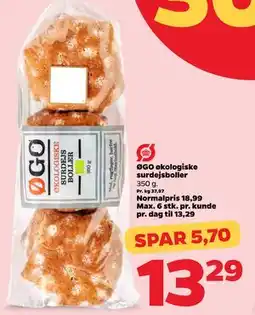 Netto ØGO økologiske surdejsboller tilbud