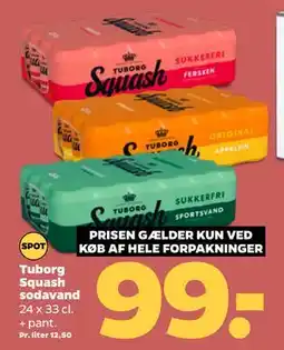 Netto Tuborg Squash sodavand tilbud