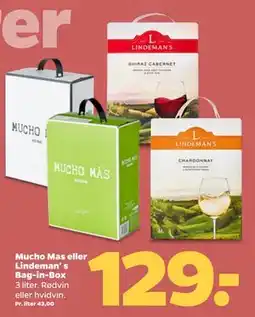 Netto Mucho Mas eller Lindeman' s Bag-in-Box tilbud