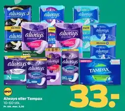 Netto Always eller Tampax tilbud