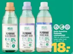 Netto Hello Sensitive flydende vaskemiddel tilbud