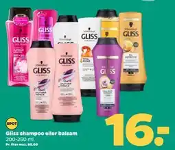 Netto Gliss shampoo eller balsam tilbud
