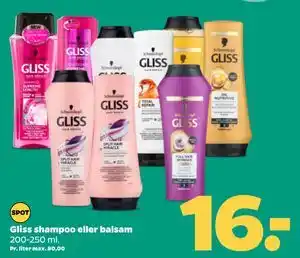Netto Gliss shampoo eller balsam tilbud