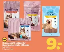 Netto Kat snacks til katte eller Hund dental sticks til hunde tilbud