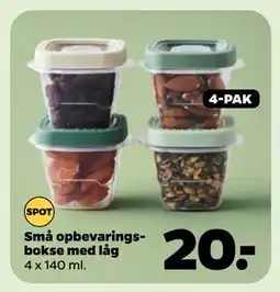 Netto Små opbevaringsbokse med låg tilbud