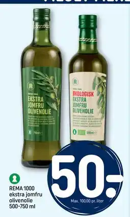REMA 1000 REMA 1000 ekstra jomfru olivenolie 500-750 ml tilbud