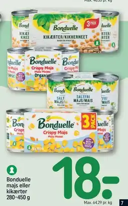 REMA 1000 Bonduelle majs eller kikærter 280-450 g tilbud