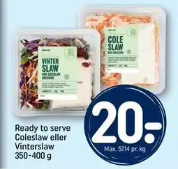 REMA 1000 Ready to serve Coleslaw eller Vinterslaw 350-400 g tilbud