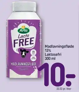 REMA 1000 Madlavningsfløde 13% Laktosefri 300 ml tilbud