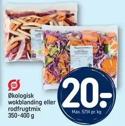 REMA 1000 Økologisk wokblanding eller rodfrugtmix 350-400 g tilbud