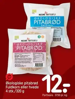 REMA 1000 Økologiske pitabrød Fuldkorn eller hvede 4 stk./320 g tilbud