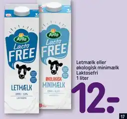 REMA 1000 Letmælk eller økologisk minimælk Laktosefri 1 liter tilbud