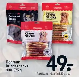 REMA 1000 Dogman hundesnacks 300-375 g tilbud