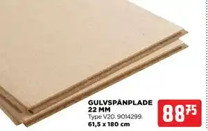 jem & fix GULVSPÅNPLADE 22 MM tilbud