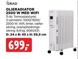 jem & fix OLIERADIATOR 2500 W MED WIFI tilbud