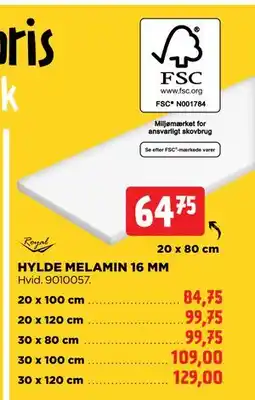 jem & fix HYLDE MELAMIN 16 MM tilbud
