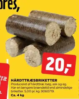 jem & fix HÅRDTTRÆSBRIKETTER tilbud