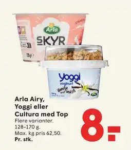 SPAR Arla Airy, Yoggi eller Cultura med Top tilbud