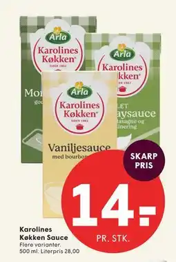 SPAR Karolines Køkken Sauce tilbud