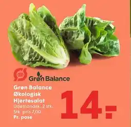 SPAR Grøn Balance Økologisk Hjertesalat tilbud