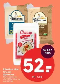 SPAR Riberhus eller Cheasy Skæreost tilbud