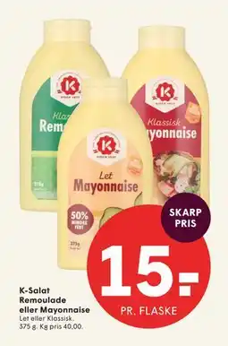SPAR K-Salat Remoulade eller Mayonnaise tilbud