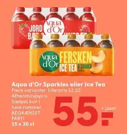 SPAR Aqua d’Or Sparkles eller Ice Tea tilbud