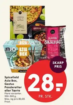 SPAR Spicefield Asia Box, Gestus Panderetter eller Tærte tilbud