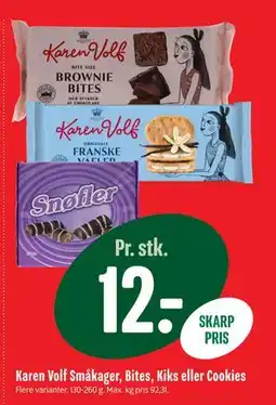Min Købmand Karen Volf Småkager, Bites, Kiks eller Cookies tilbud