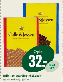 Min Købmand Galle & Jessen Pålægschokolade tilbud