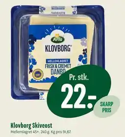 Min Købmand Klovborg Skiveost tilbud