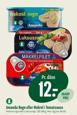 Min Købmand Amanda Rogn eller Makrel i Tomatsauce tilbud