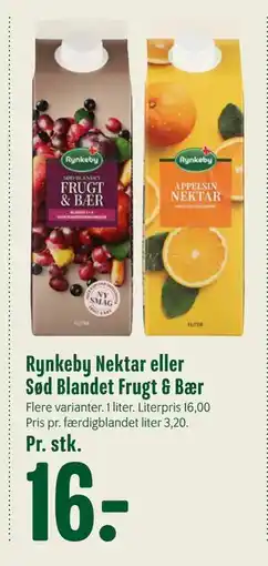Min Købmand Rynkeby Nektar eller Sød Blandet Frugt & Bær tilbud