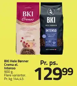 Fleggaard BKI Hele Bønner Crema el. Intenso tilbud