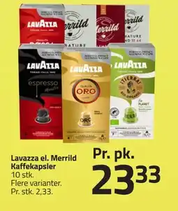 Fleggaard Lavazza el. Merrild Kaffekapsler tilbud
