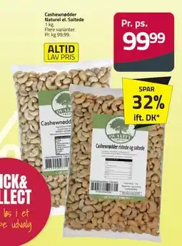 Fleggaard Cashewnødder Naturel el. Saltede tilbud