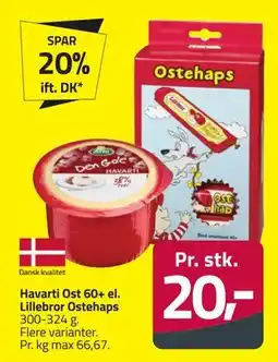 Fleggaard Havarti Ost 60+ el. Lillebror Ostehaps tilbud