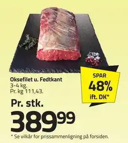Fleggaard Oksefilet u. Fedtkant tilbud