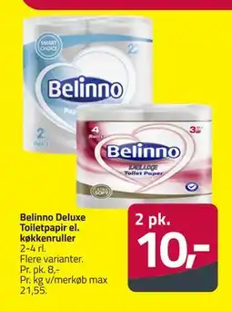 Fleggaard Belinno Deluxe Toiletpapir el. køkkenruller tilbud