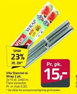 Fleggaard Vita Stanniol el. Wrap 2 pk tilbud