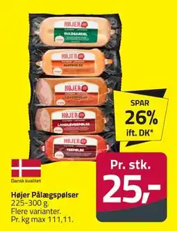 Fleggaard Højer Pålægspølser tilbud