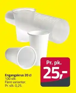 Fleggaard Engangskrus 20 cl tilbud