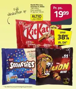 Fleggaard Nestlé Mini Lion, Smarties el. KitKat tilbud