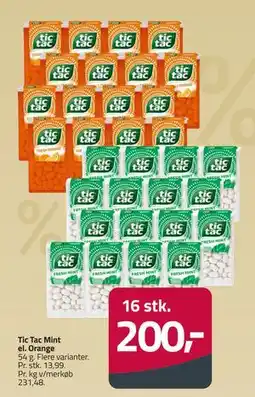 Fleggaard Tic Tac Mint el. Orange tilbud